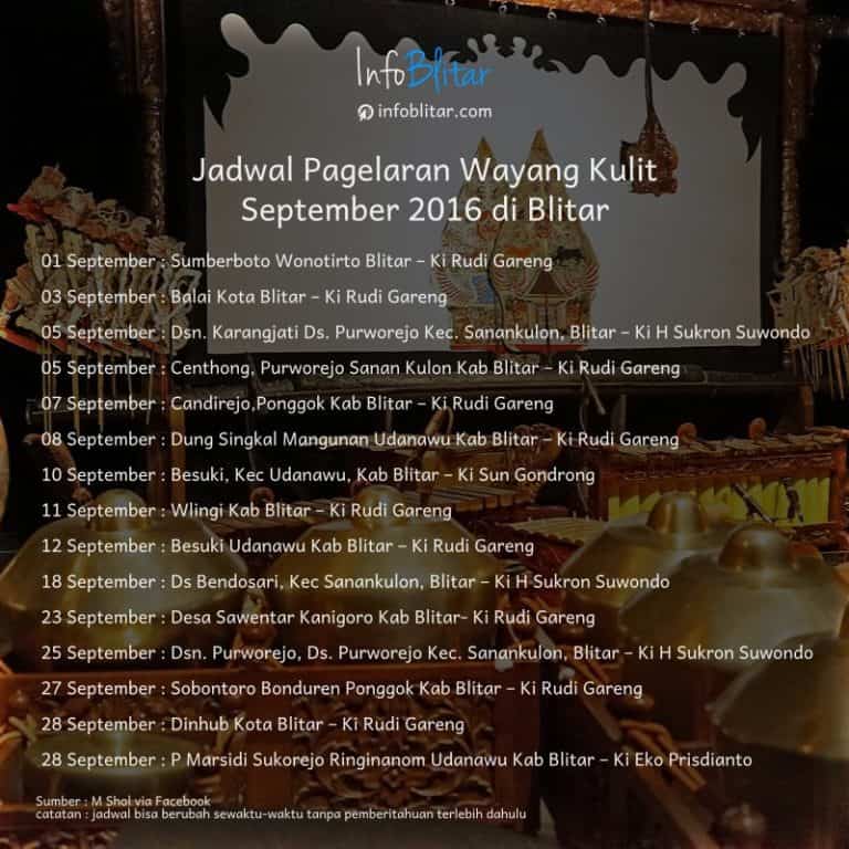 jadwal wayang blitar september