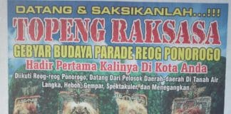 Poster Parade Reog di Beru Wlingi