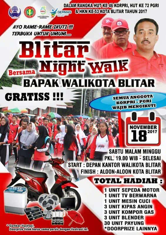 Blitar Night Walk bersama Walikota Blitar