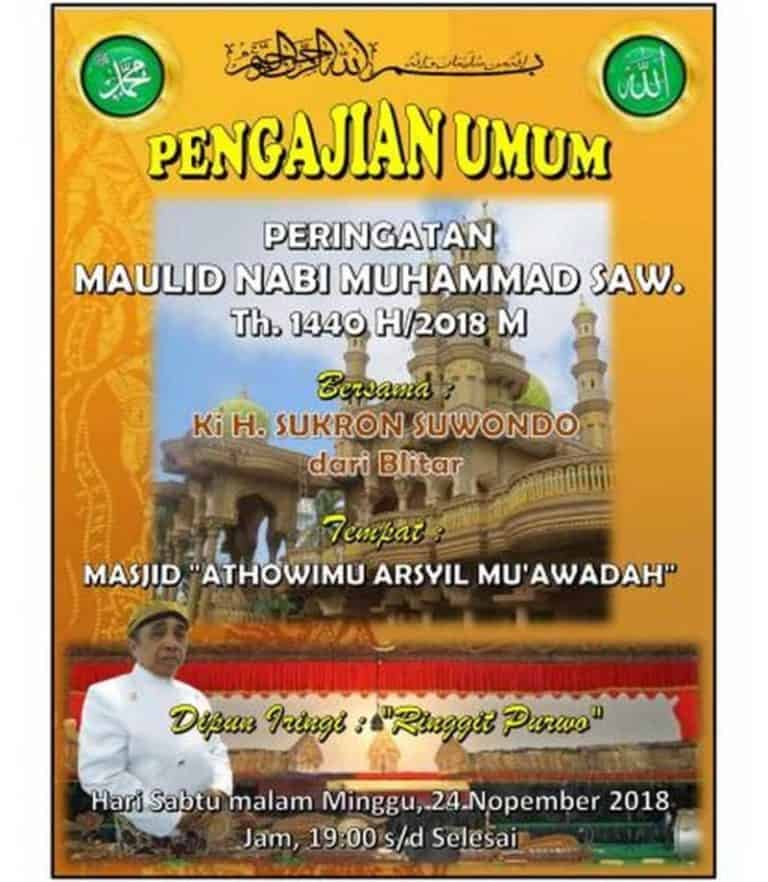 Pengajian umum diiringi Ringgit Purwo