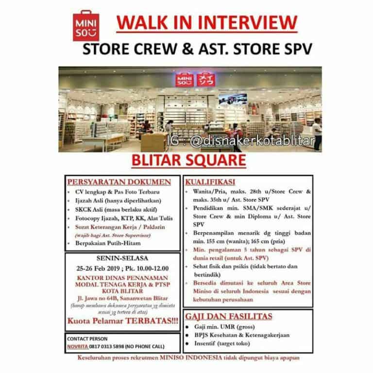 Lowongan Kerja di Miniso