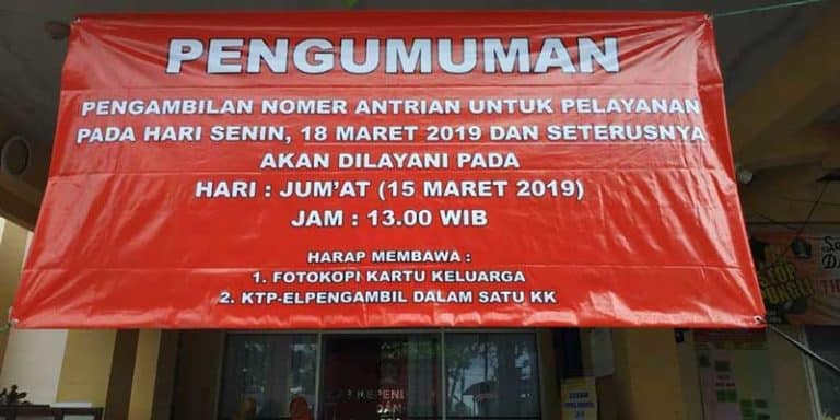 Pengumuman dari Dispendukcapil Kab. Blitar