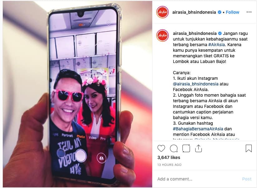 Kompetisi Selfie Air Asia