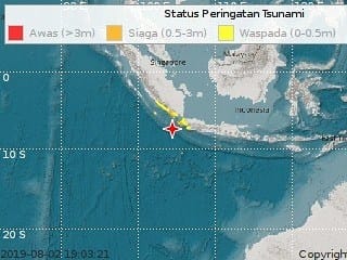 Gempa di Banten pada 2 Agustus 2019