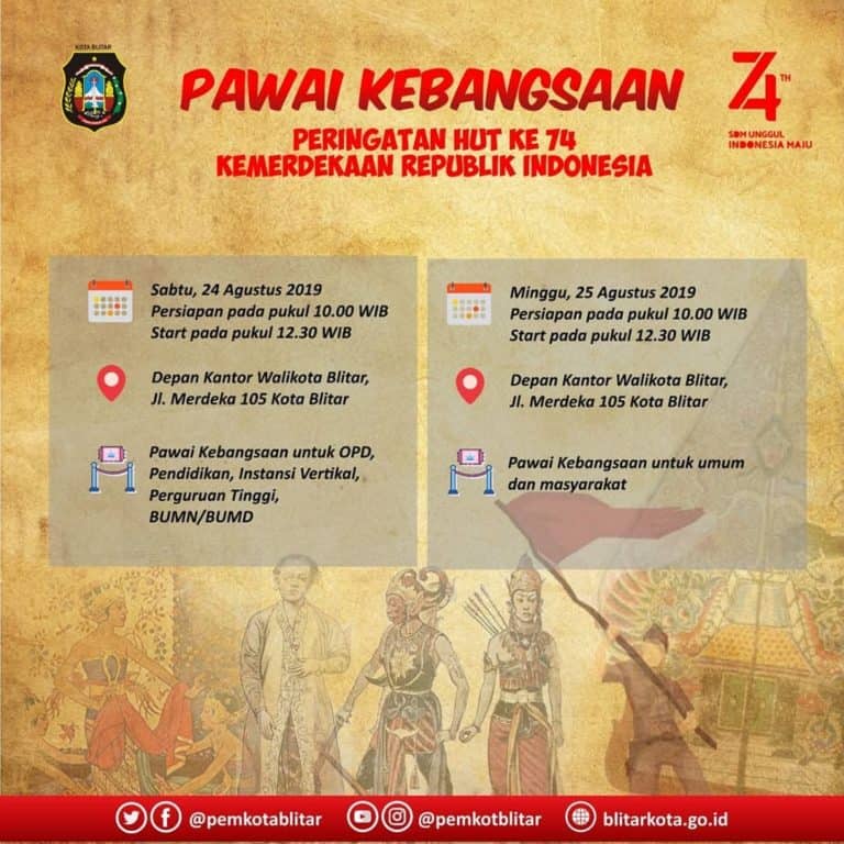 Pawai Kebangsaan di Kota Blitar Tahun 2019