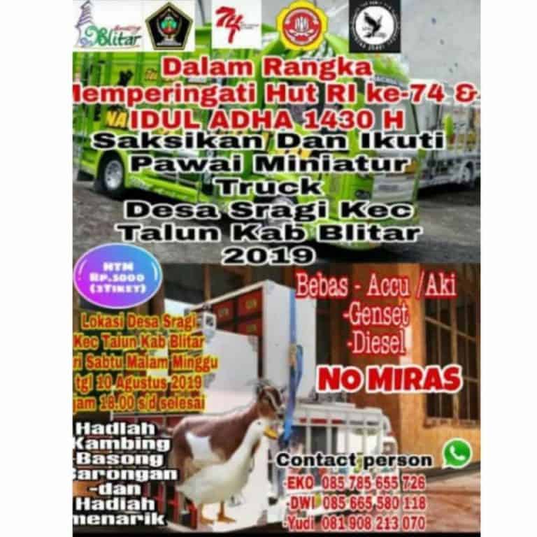 Pawai Miniatur Truck di Desa Sragi Talun