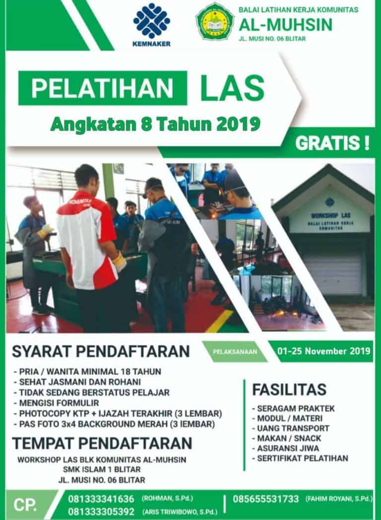 Pelatihan Las Gratis oleh BLK Komunitas Al-Muhsin
