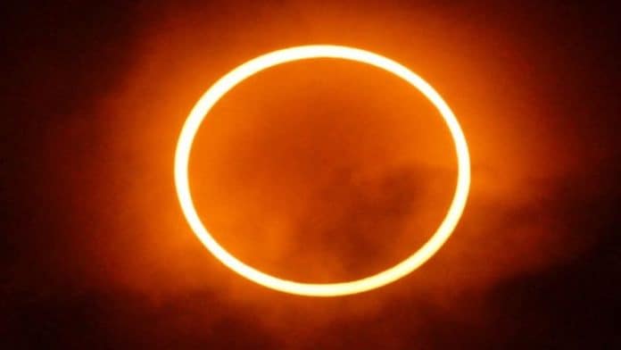 Ilustrasi gerhana matahari cincin oleh BMKG Indonesia