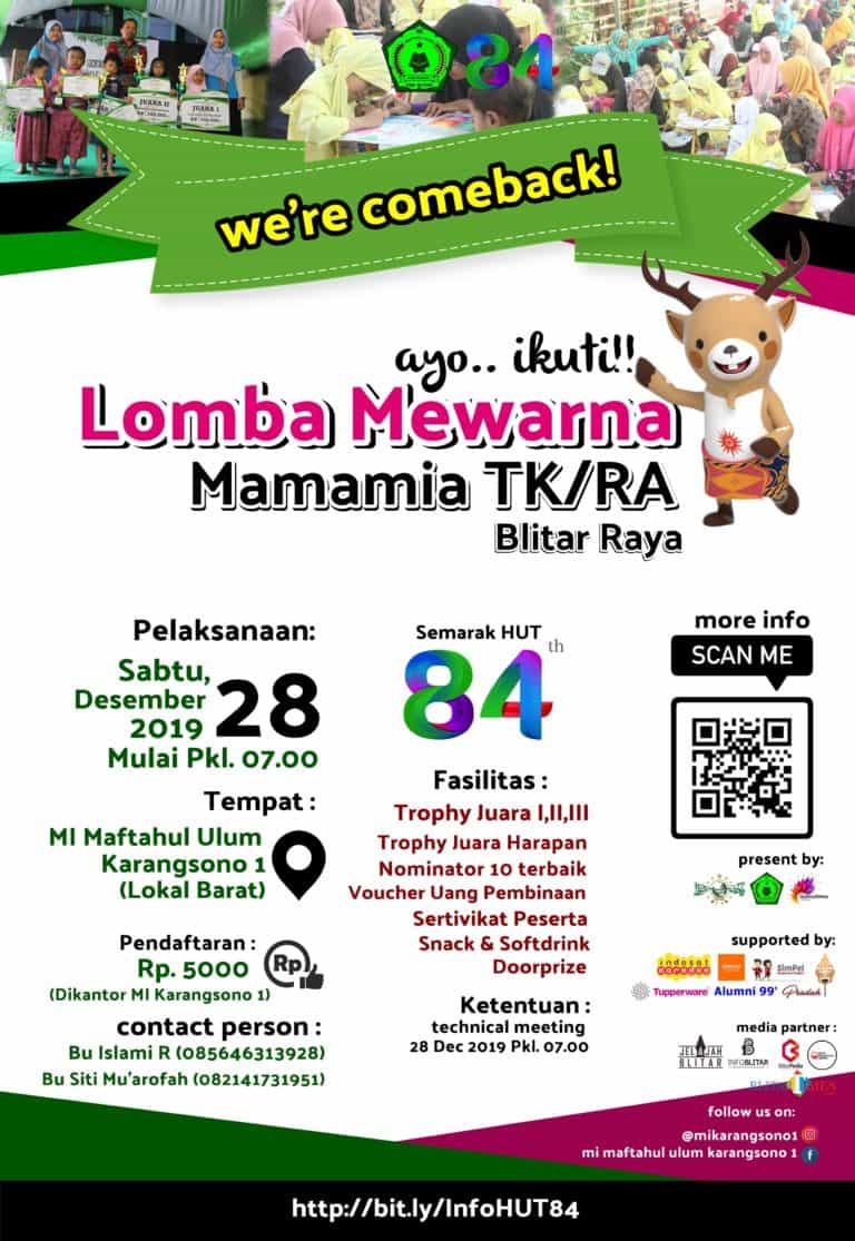 Lomba Mewarnai Mamamia TK/RA Blitar Raya