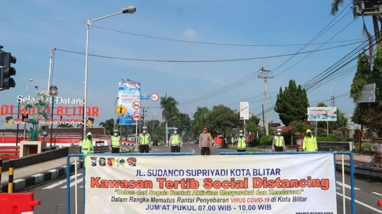 Kawasan physical distacing untuk mencegah penyebaran virus Corona/Covid-19