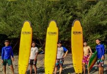 Surf Lesson di Pantai Serang Kabupaten Blitar. Foto: Pemkab Blitar