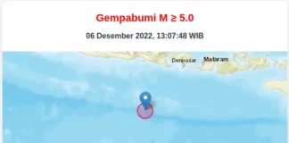 Gempa 6 Desember 2022 di Blitar Jember Malang