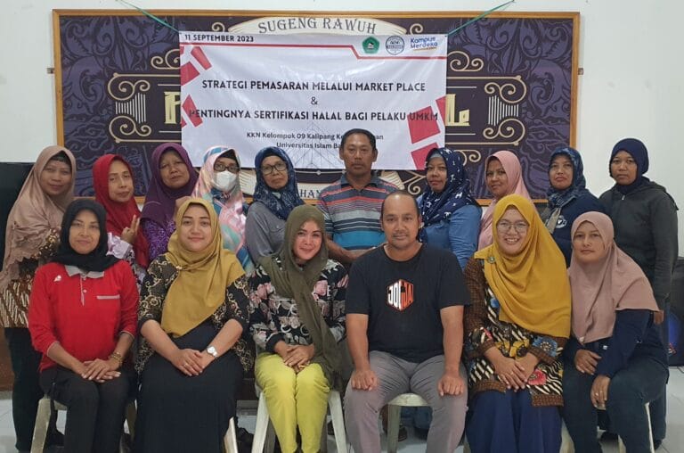 Dosen Unisba Memberikan Pelatihan Pemasaran melalui Marketplace dan Sertifikasi Halal Bagi Pelaku UMKM di Desa Kalipang, Kecamatan Sutojayan, Kabupaten Blitar