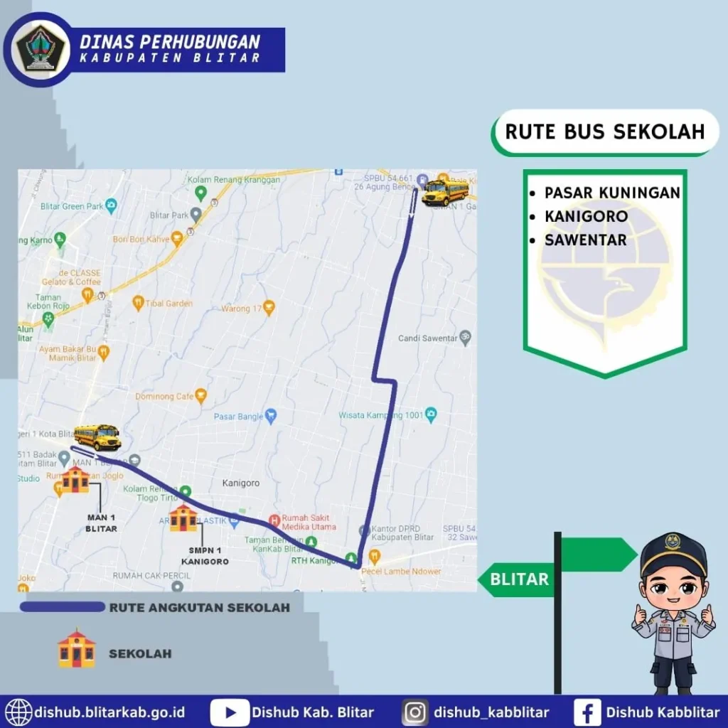 Info Rute Bus Sekolah Gratis (BANG ANJAR) Kabupaten Blitar 5