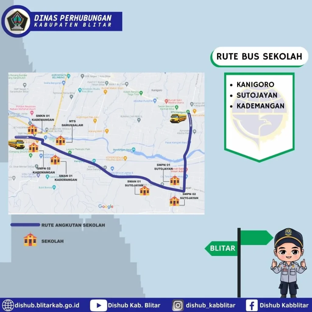 Info Rute Bus Sekolah Gratis (BANG ANJAR) Kabupaten Blitar 3
