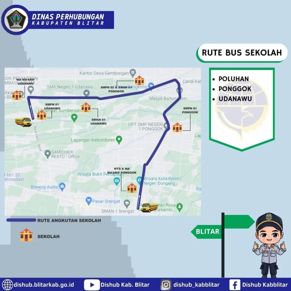 Info Rute Bus Sekolah Gratis (BANG ANJAR) Kabupaten Blitar 2