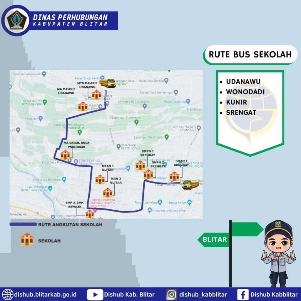 Info Rute Bus Sekolah Gratis (BANG ANJAR) Kabupaten Blitar 1