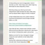 Tangkapan layar percakapan WhatsApp berisi tawaran kerja sama iklan yang mengaku dari Shopee