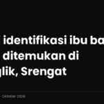 Kartu grafis Info Blitar bertuliskan polisi identifikasi ibu bayi yang ditemukan di Ngaglik, Srengat